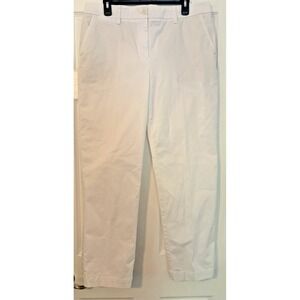 Talbots The Perfect Chino Pants Size 14 Curvy White Cotton Stretch